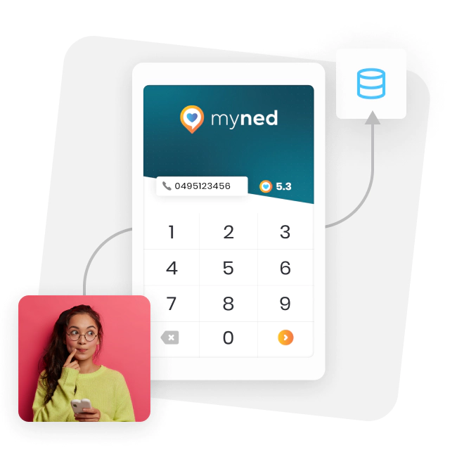 Tablette connectée à la base de données